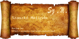 Szaszkó Melinda névjegykártya