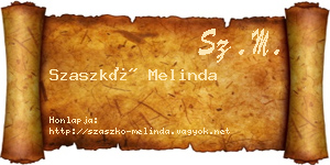 Szaszkó Melinda névjegykártya